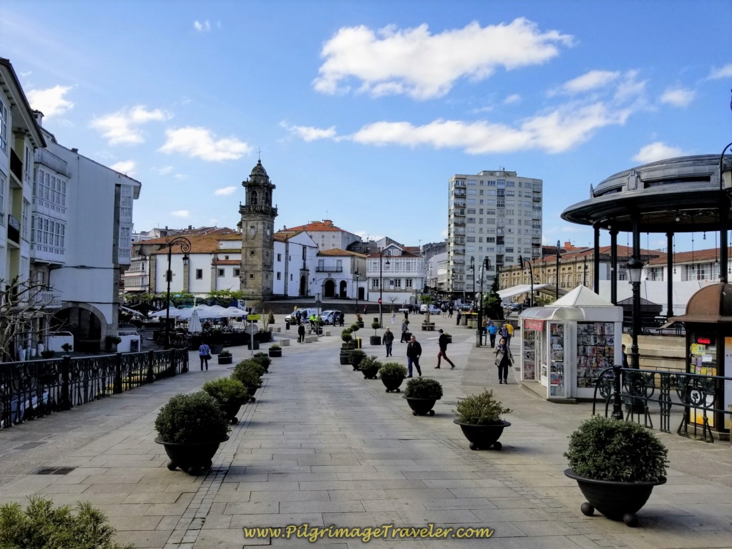 Walk on the Porta do Vila to the Central Square of Betanzos on day four of the English Way