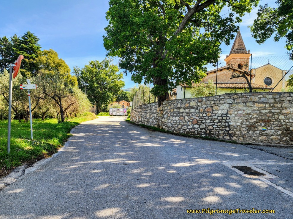 Way of St. Francis: Day Twelve, Spello to Trevi - Right Turn at the Chiesa di Santa Maria in Valle