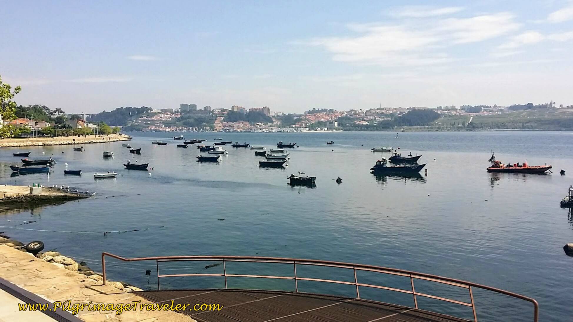 Fishing Boats Line the Harbor in Porto, Portugal