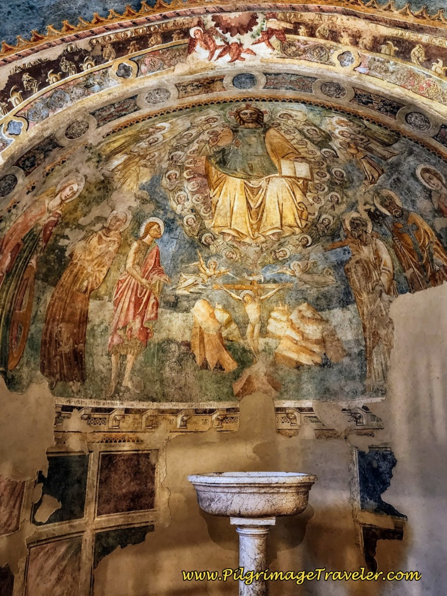 Way of St. Francis: Day Eleven, Assisi to Spello, Chiesa di Sant'Andrea Crucifix Fresco, Crucifix Panel