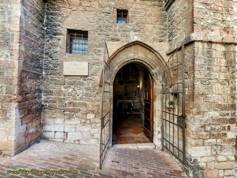 Entryway to the Oratorio di San Francesco Piccolino, Assisi
