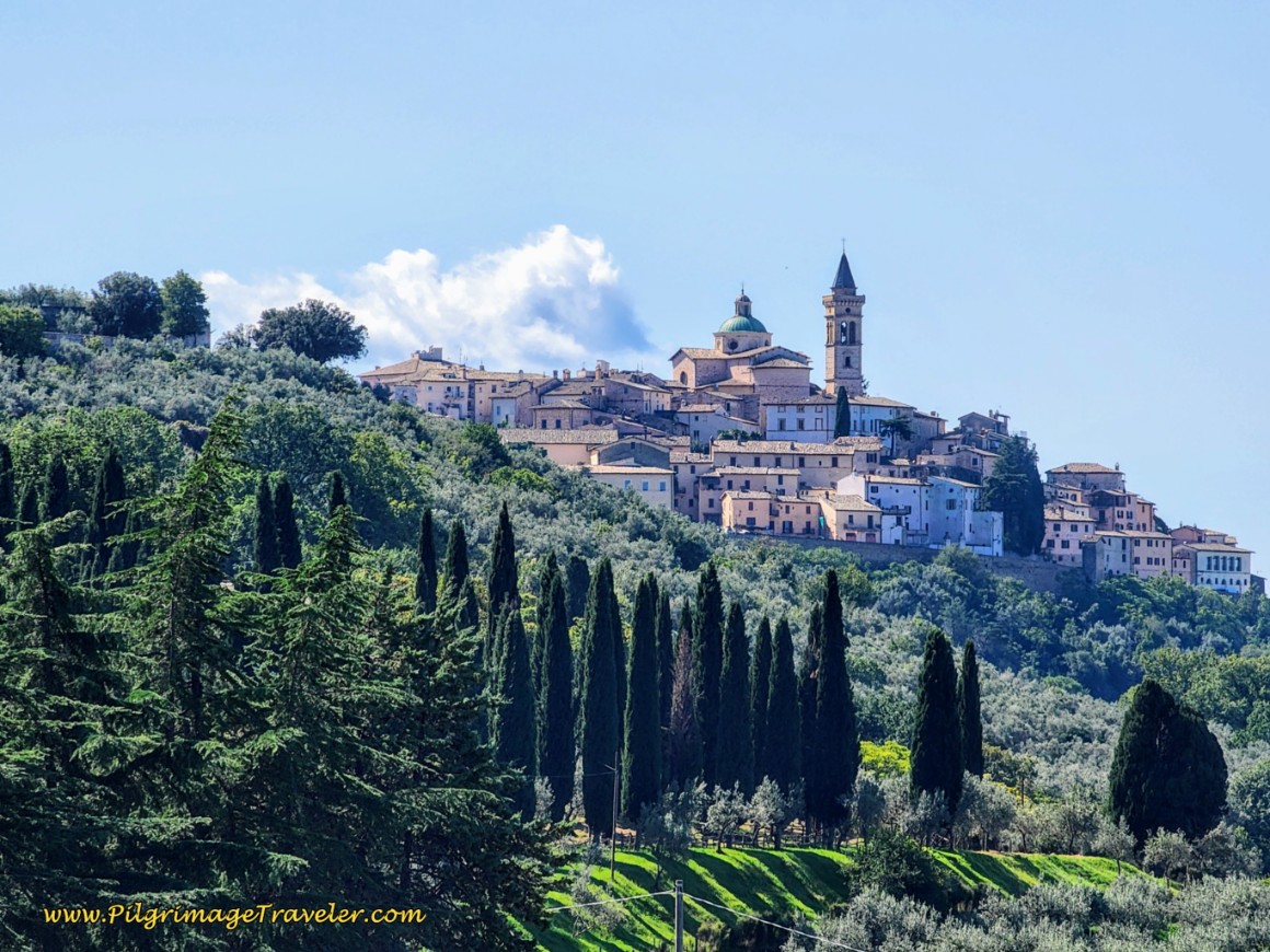 Way of St. Francis: Day Twelve, Spello to Trevi - Excellent Views of Trevi Ahead