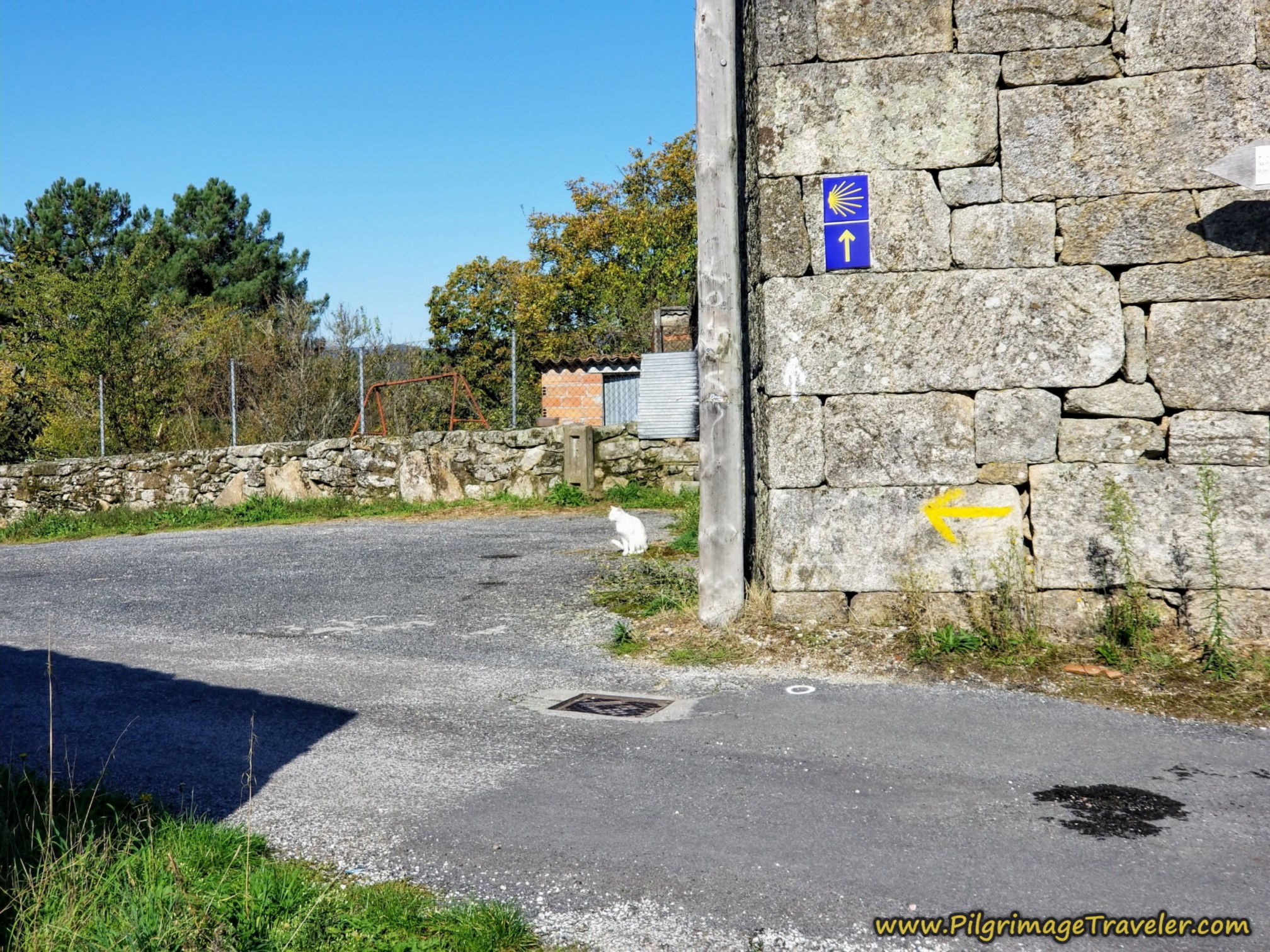 Left Turn at Top of Hill in Bouzas