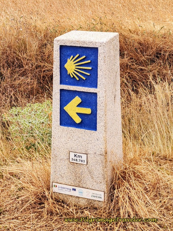 First Kilometer Countdown Waymark, 348.783 Kilometers to Santiago!