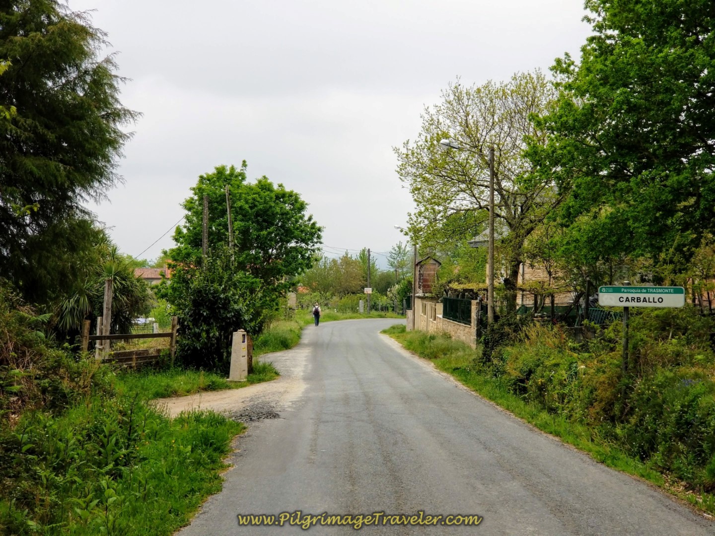 Entering Carballo on Day One of the Camino Finisterre