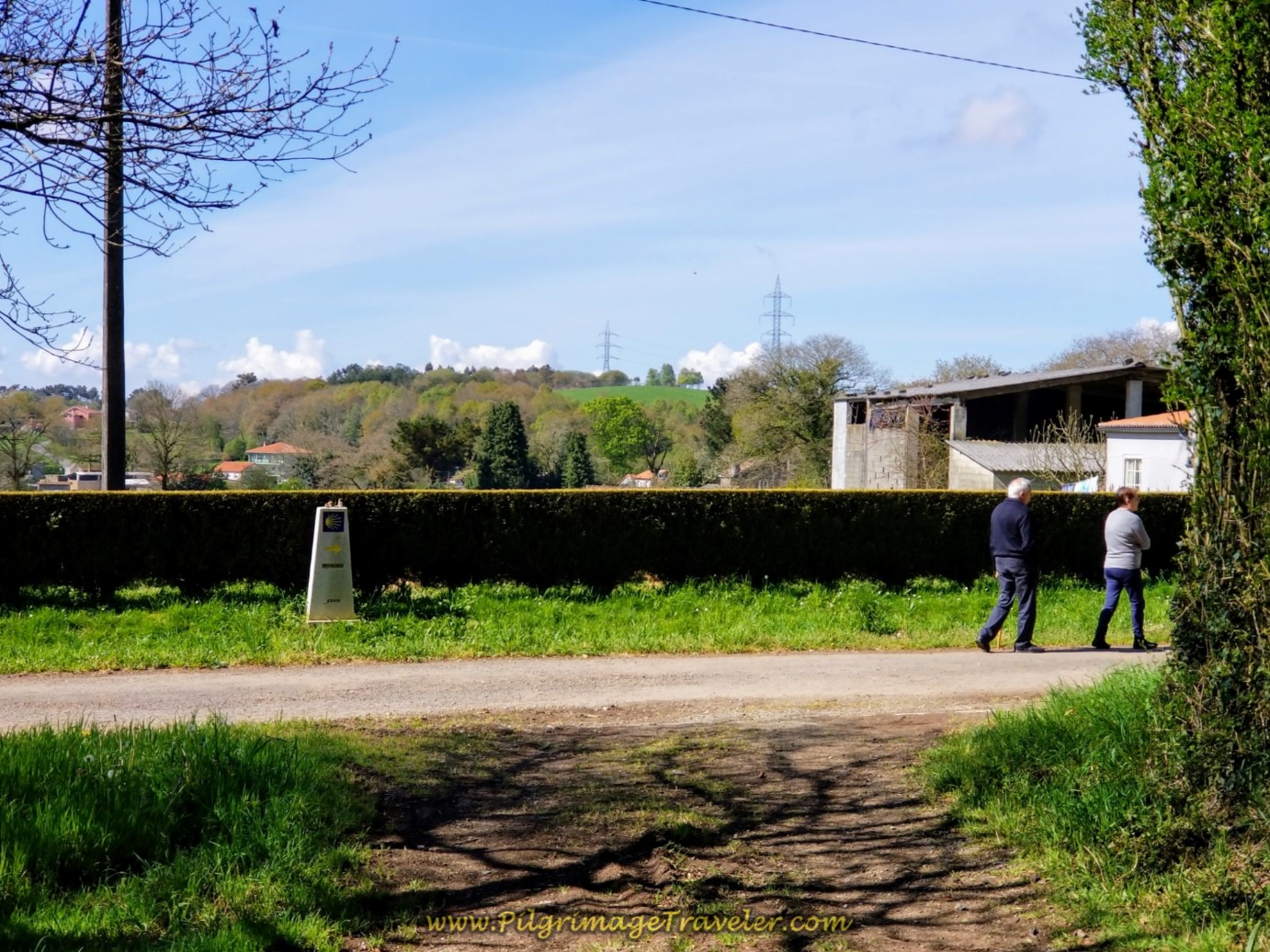 Turn Onto Pavement in Hospital de Bruma on day six of the English Way