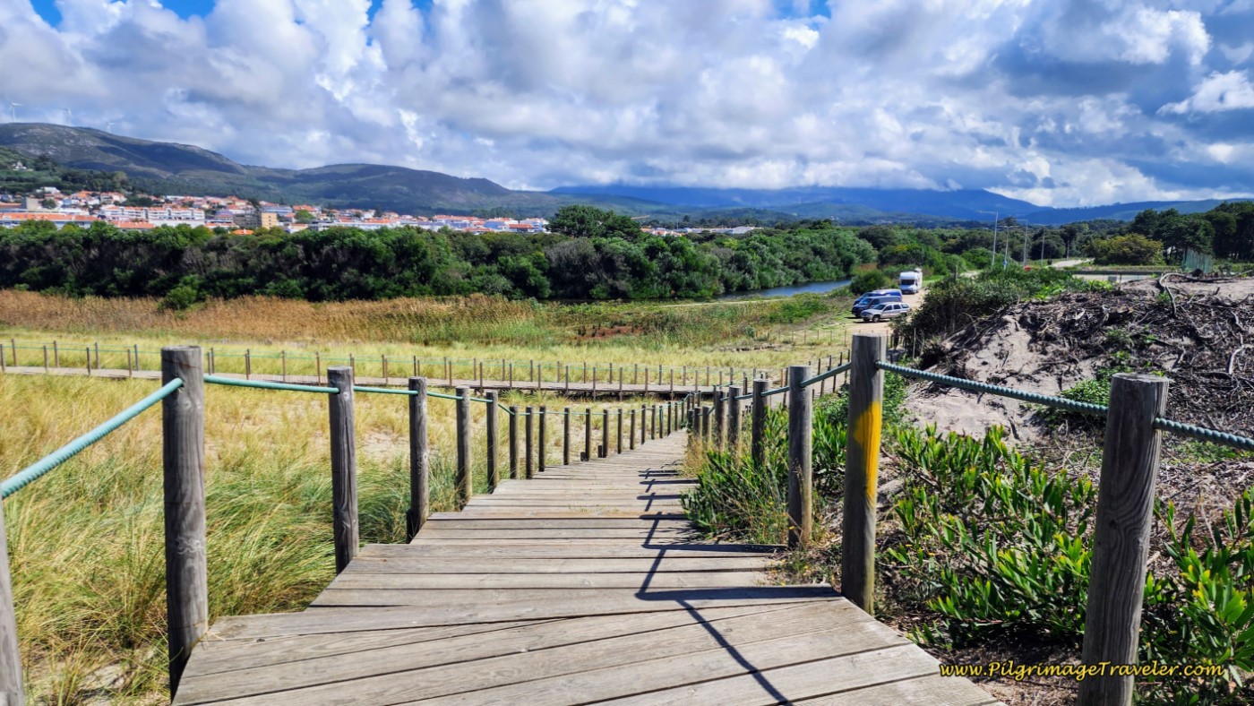 Boardwalk Descends on Stairs