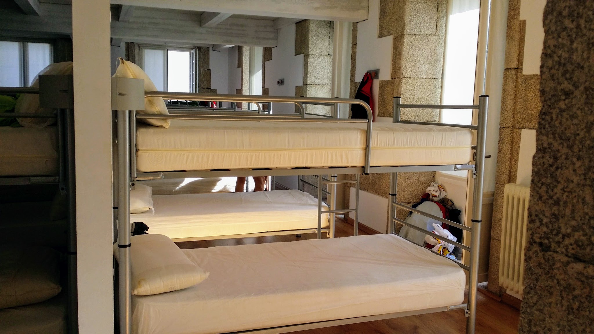 Dormitory in the Albergue Casa da Pescadería in Betanzos on day four of the English Way