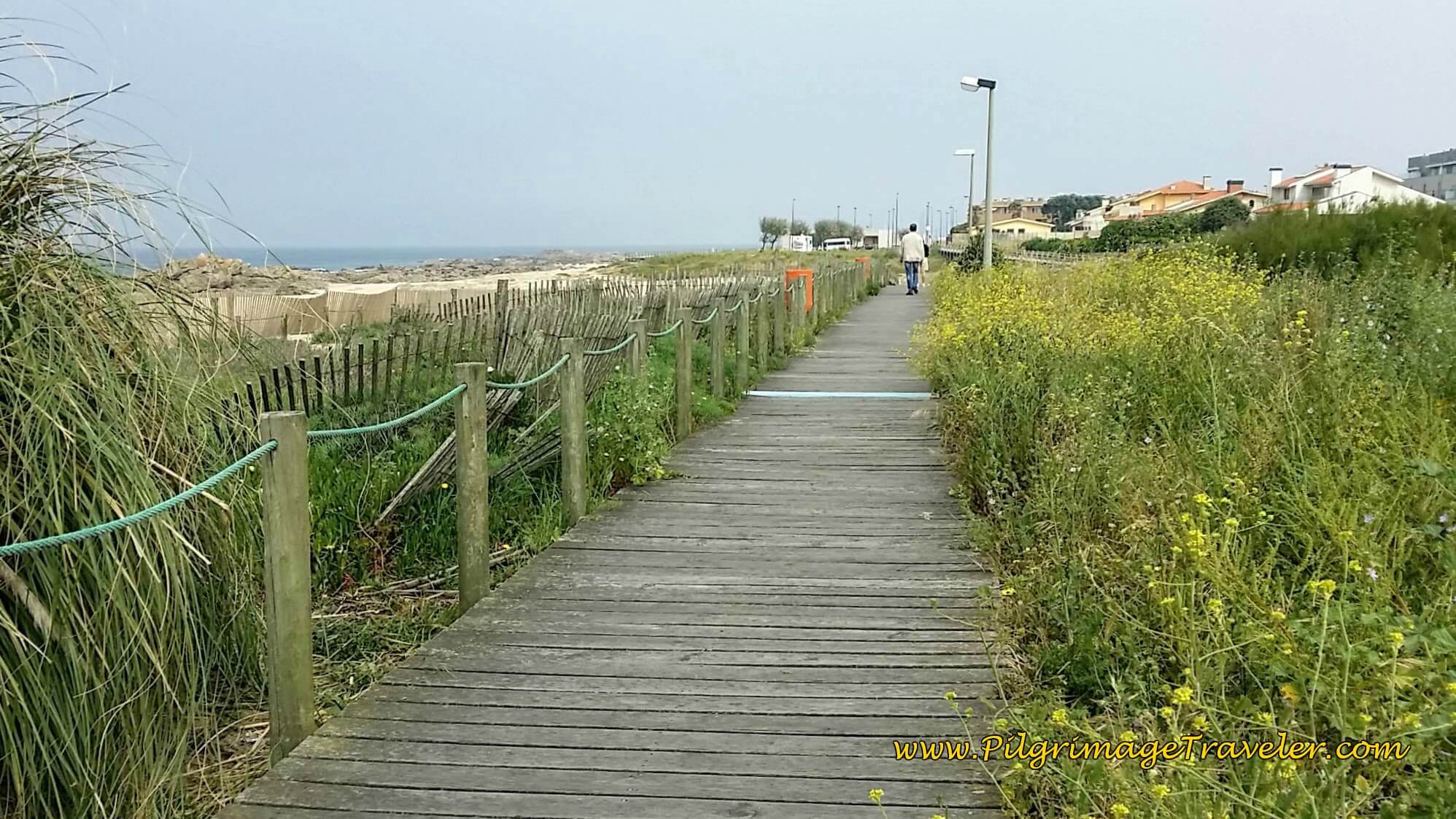Boardwalk Just Beyond Praia do Marreto on day fifteen of the Camino Portugués on the Senda Litoral