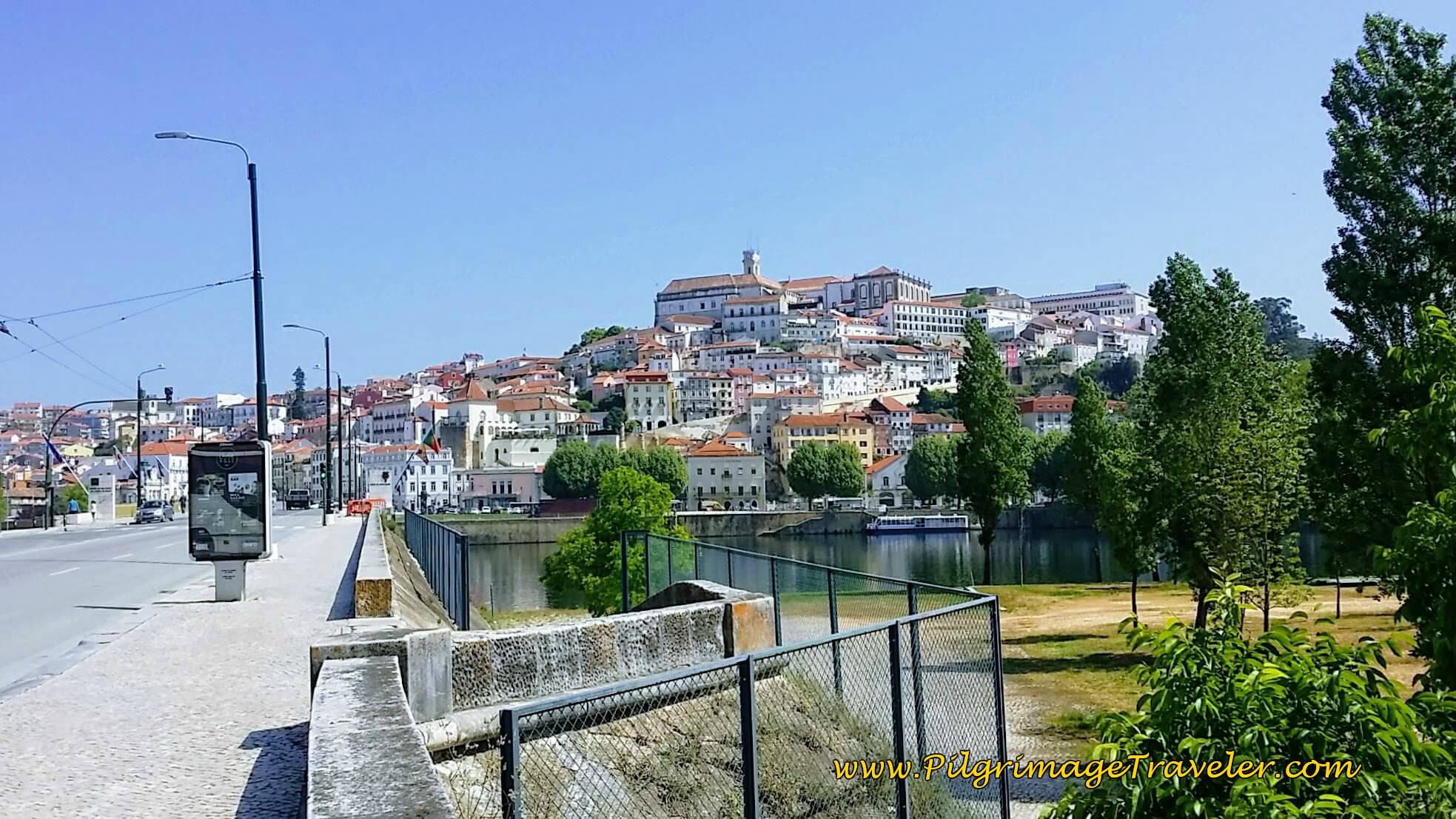 Crossing the Mondego River Into Coimbra