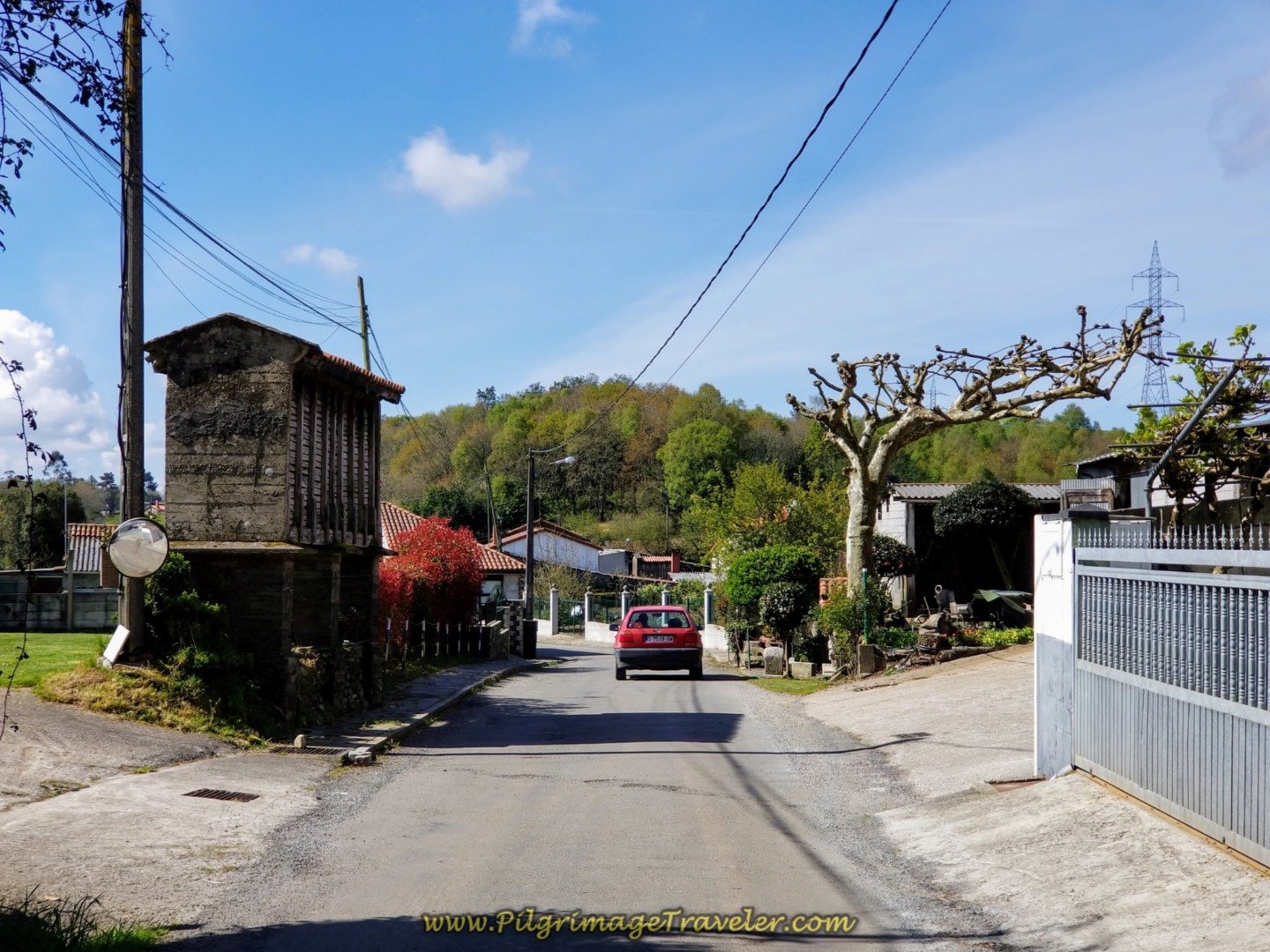 Walk by Horreo in Hospital de Bruma on day six of the English Way