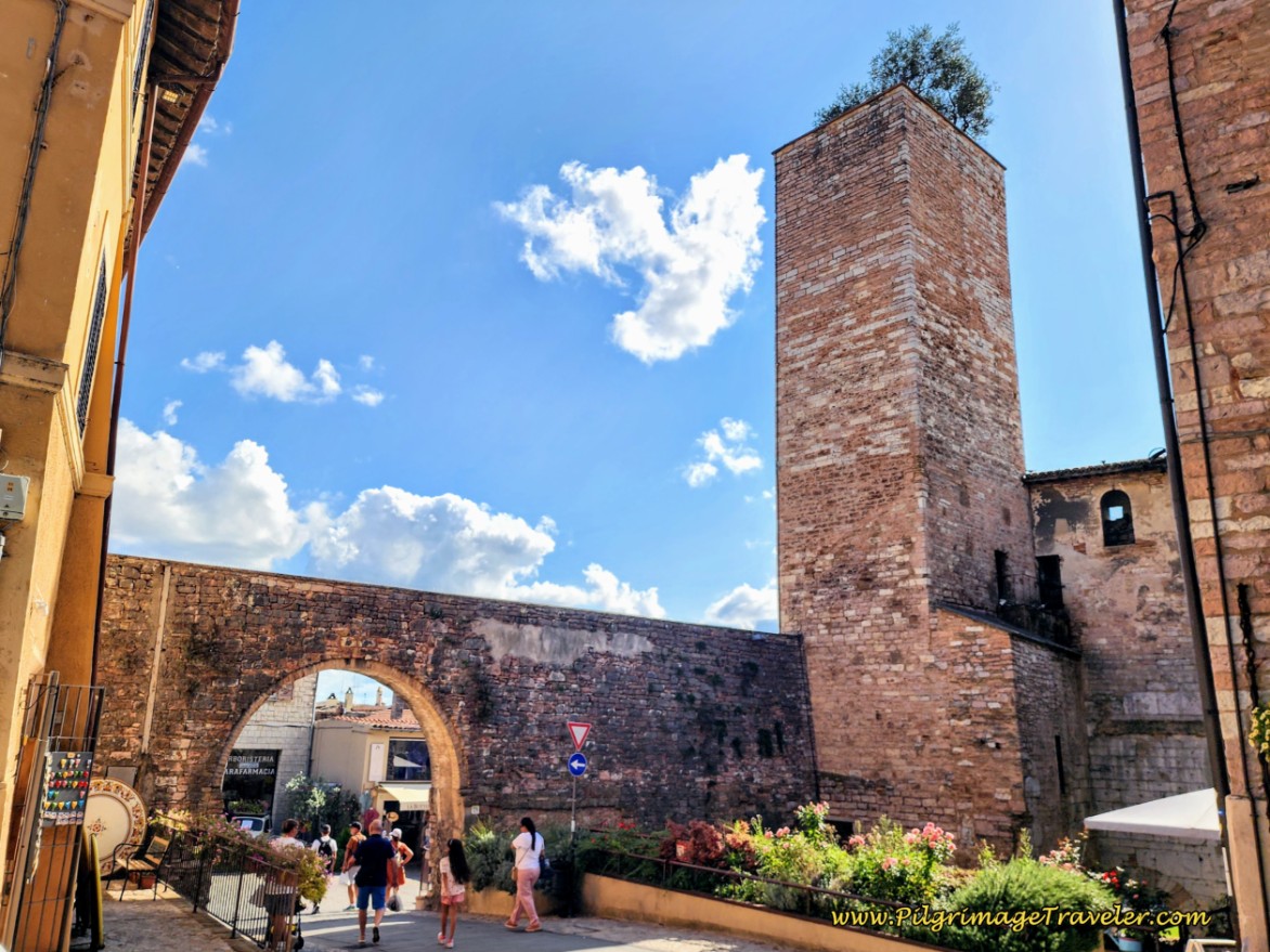 Way of St. Francis: Day Eleven, Assisi to Spello, Porta Consolare, 1st Century Roman Gate bordering the south side of the old town.