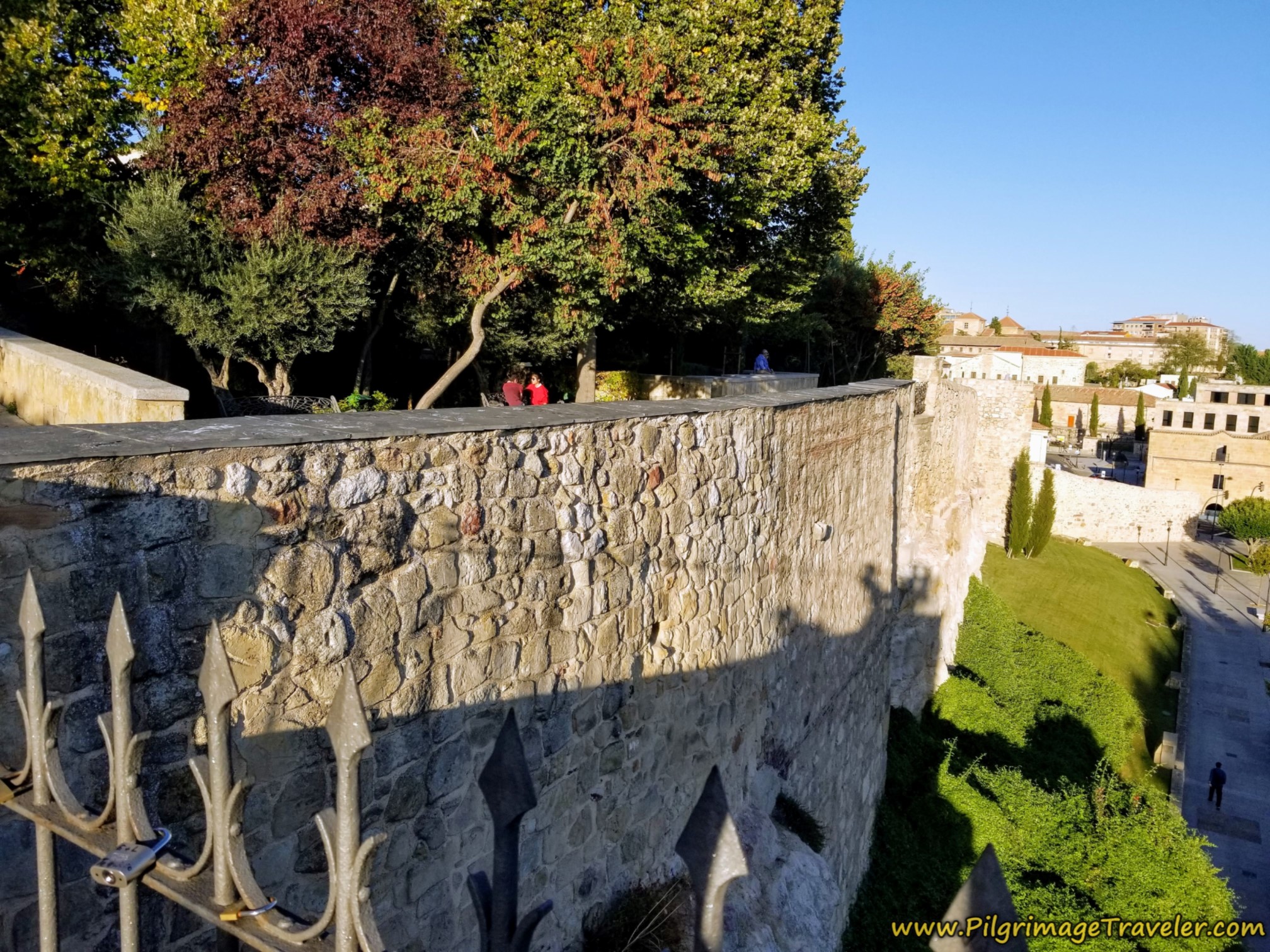 Top of Roman Wall Lookout in Salamanca, Spain
