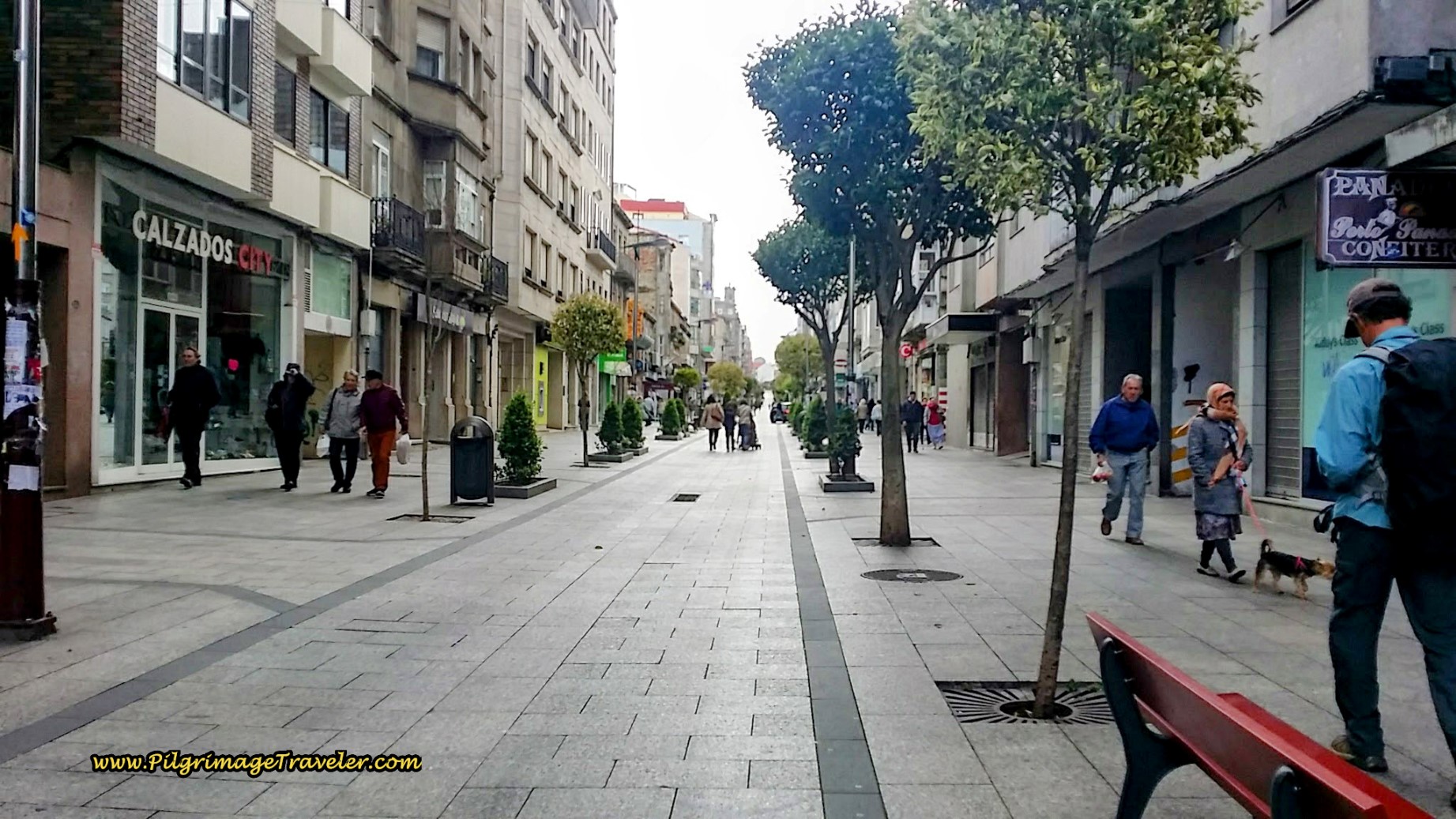 Pedestrian Way in Vigo on Day Twenty-two A on the Camino Portugués