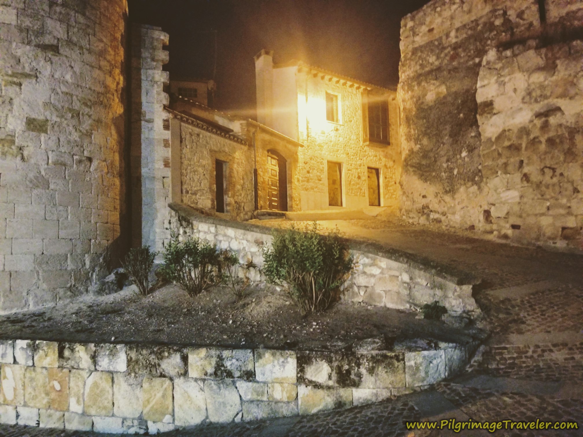 Leaving Zamora Through Medieval Walls