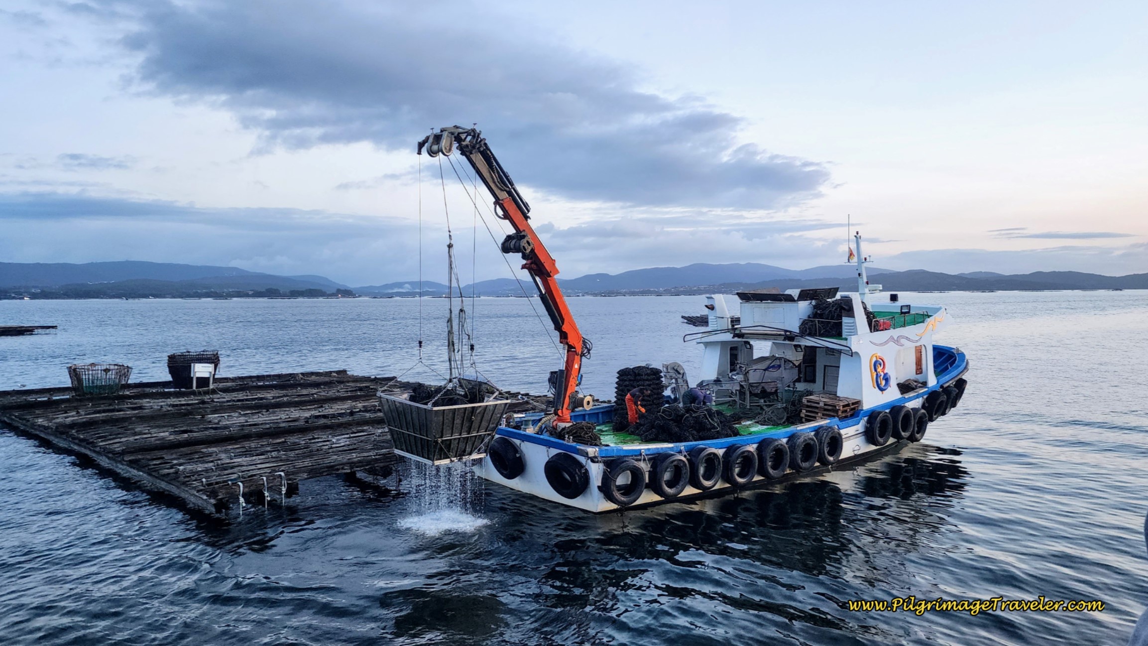 Lifting the Basket Full of Mussels Lifting the Basket Full of Mussels