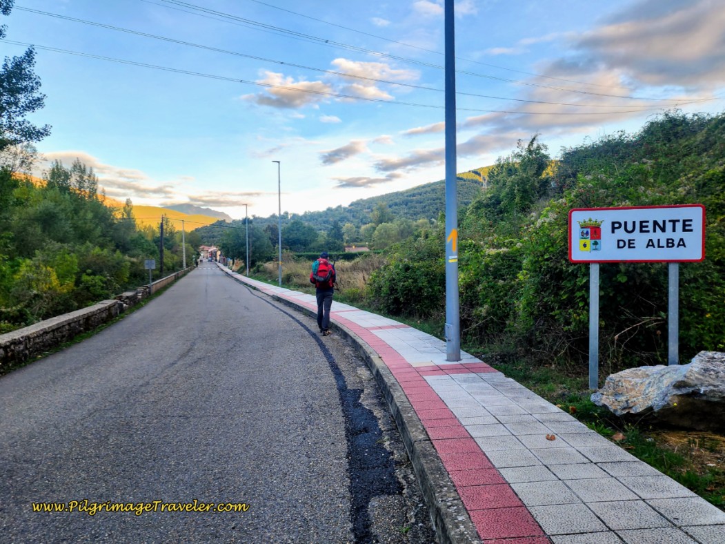 Walking Toward the Next Town of Puente de Alba