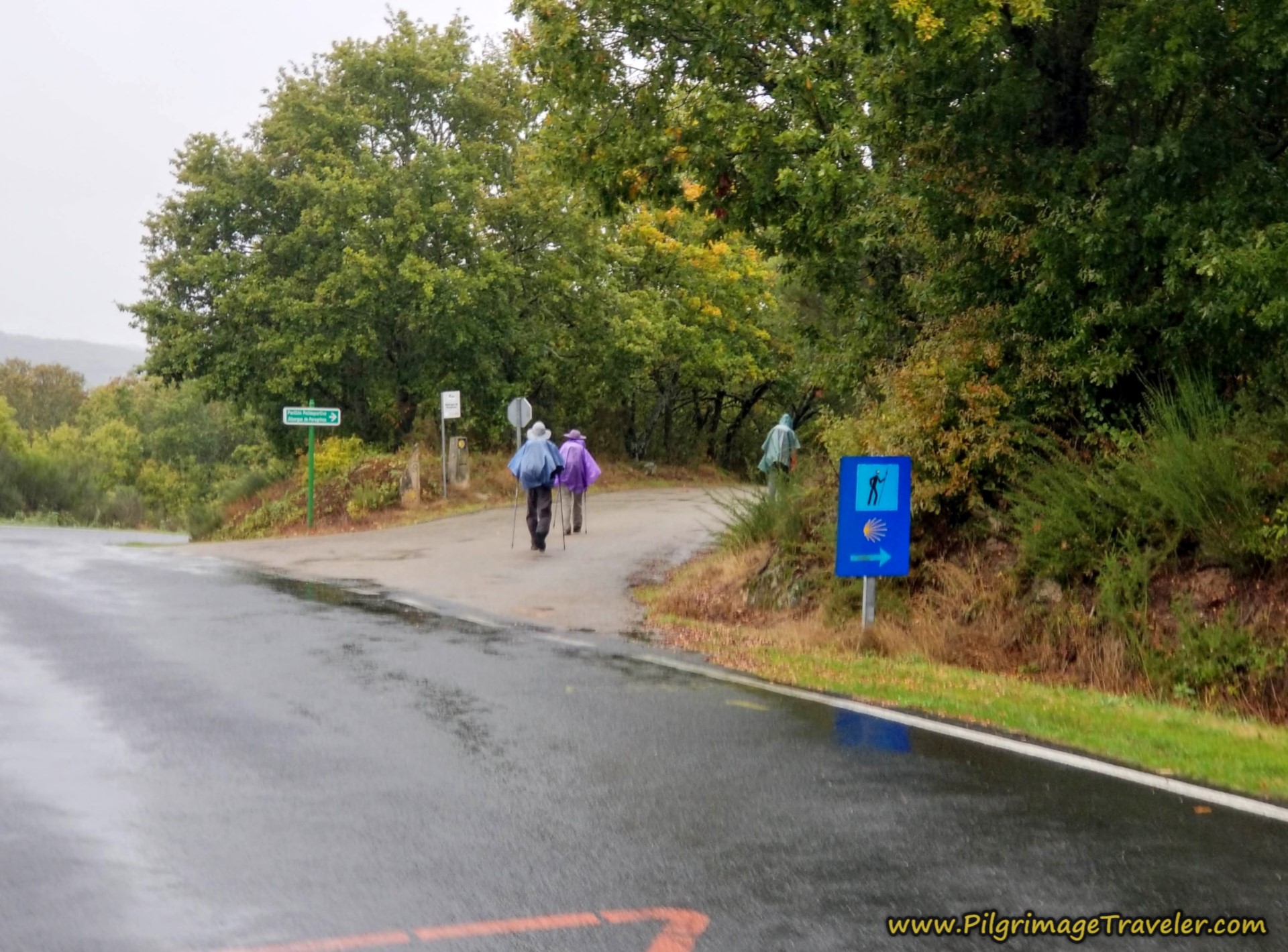Right Turn Onto Side Road to Xunqueira de Ambía