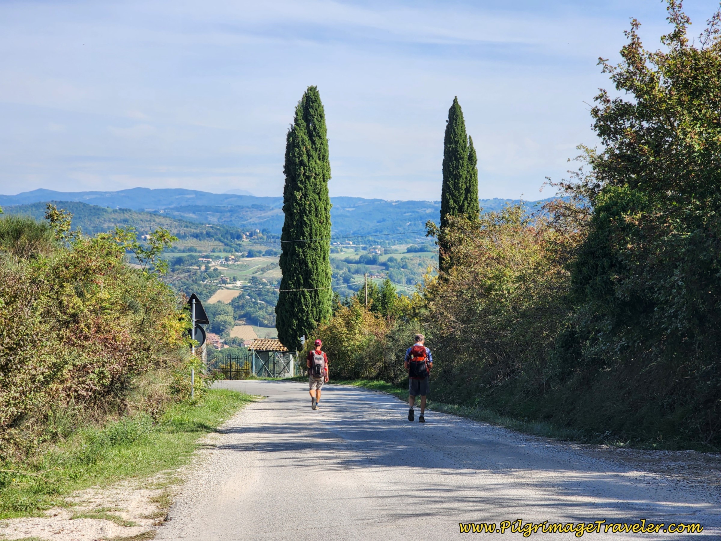 Steep Descent on Pavement Into Città di Castello