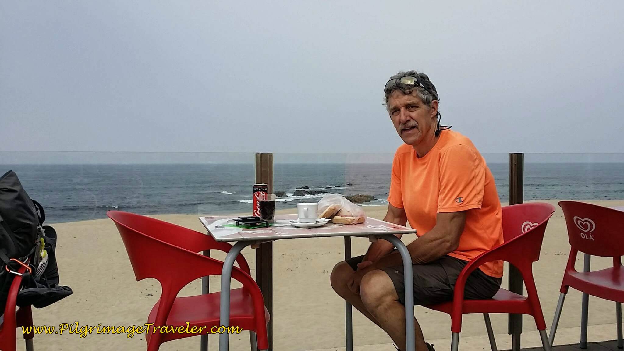 Lunch Stop at Bar Melanina on day fifteen of the Camino Portugués on the Senda Litoral