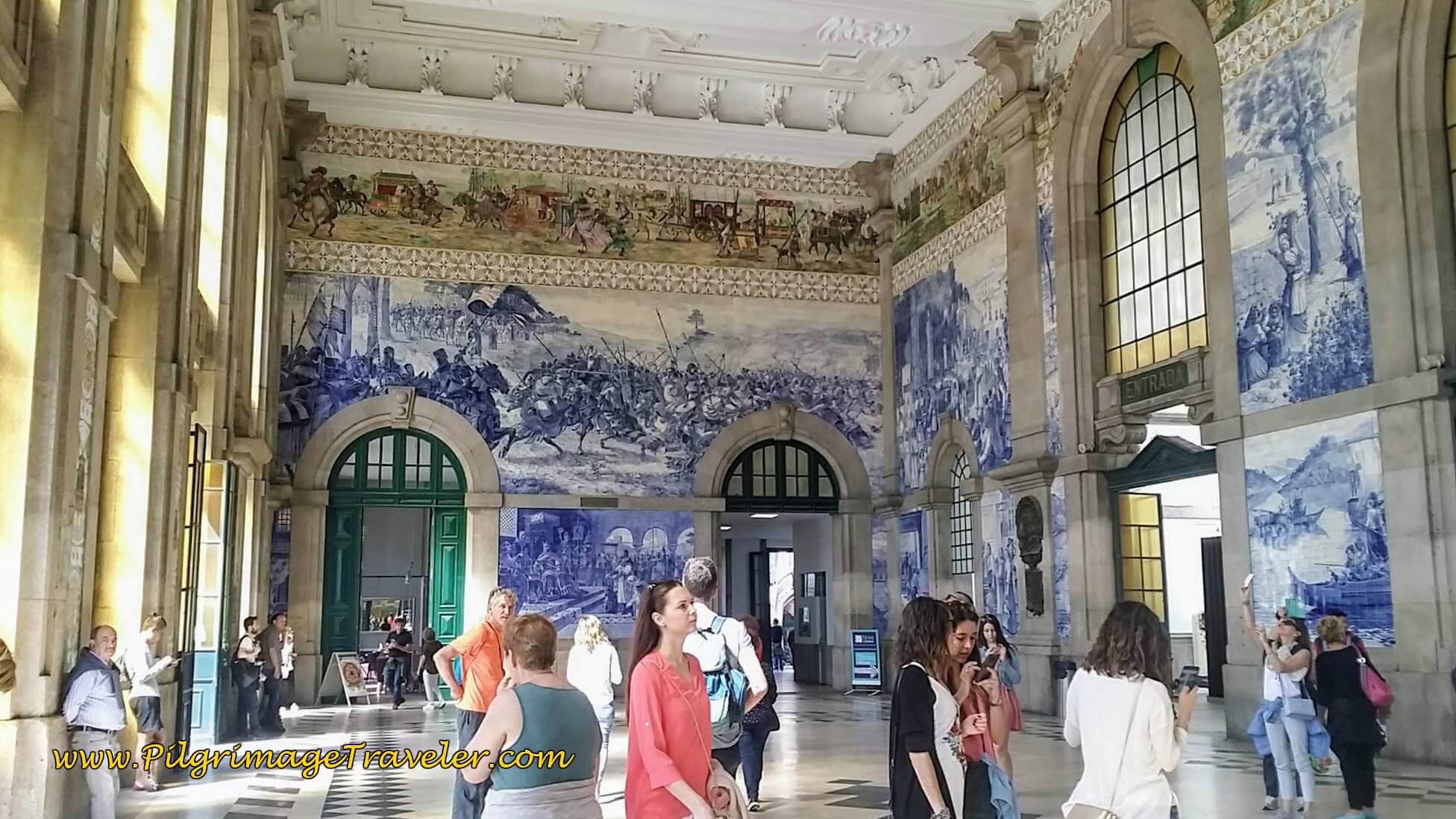 Famous Murals of São Bento Train Station in Porto, Portugal