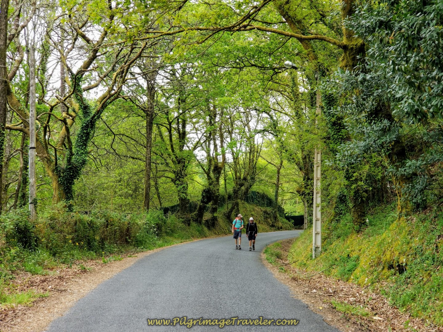 Along the Aldea Ponte Maceira on day one of the Camino Fisterra