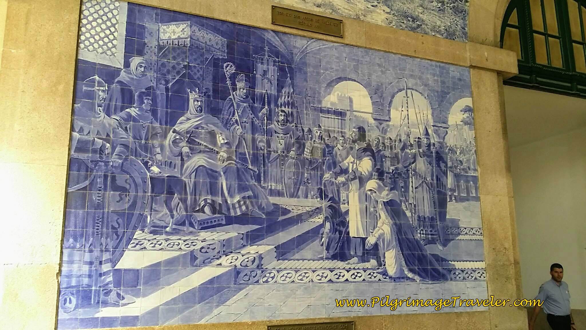 Mural of a Royal Scene in the São Bento Train Station in Porto, Portugal