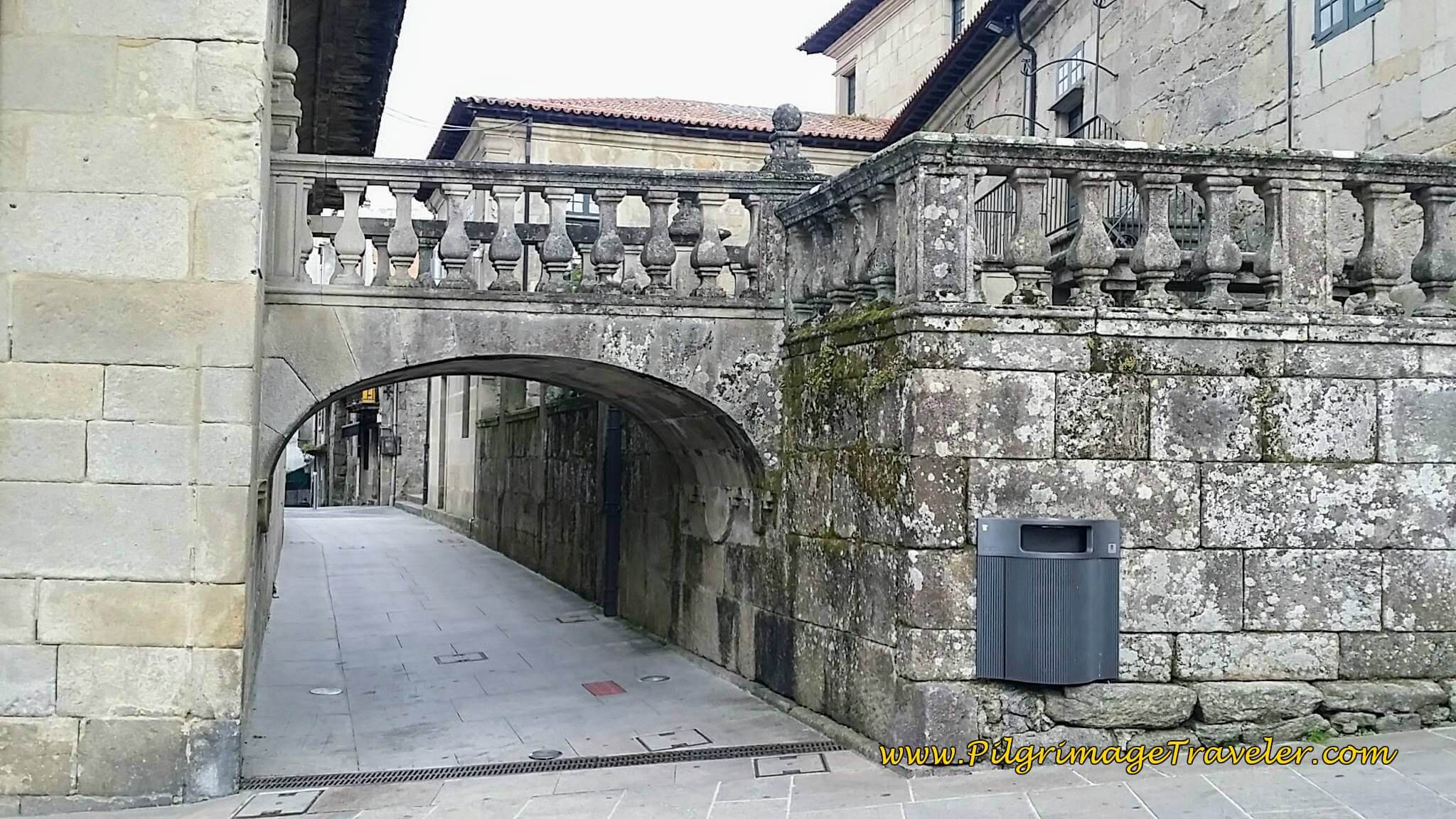 Archway on Praza da Leña, day twenty-two on the Camino Portugués