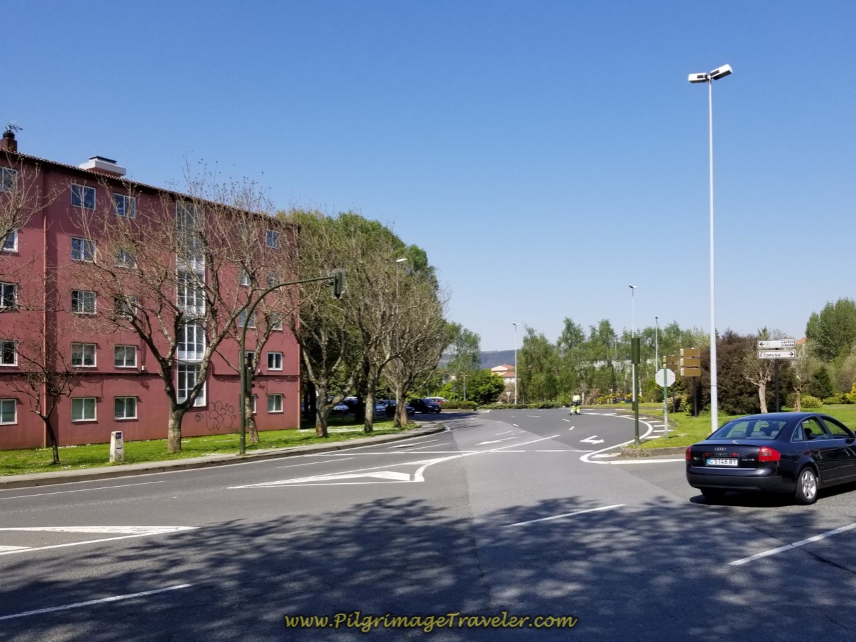 Pick Up the Rúa de San Caetano at Roundabout on day eight of the English Way Pick Up the Rúa de San Caetano at Roundabout on day eight of the English Way