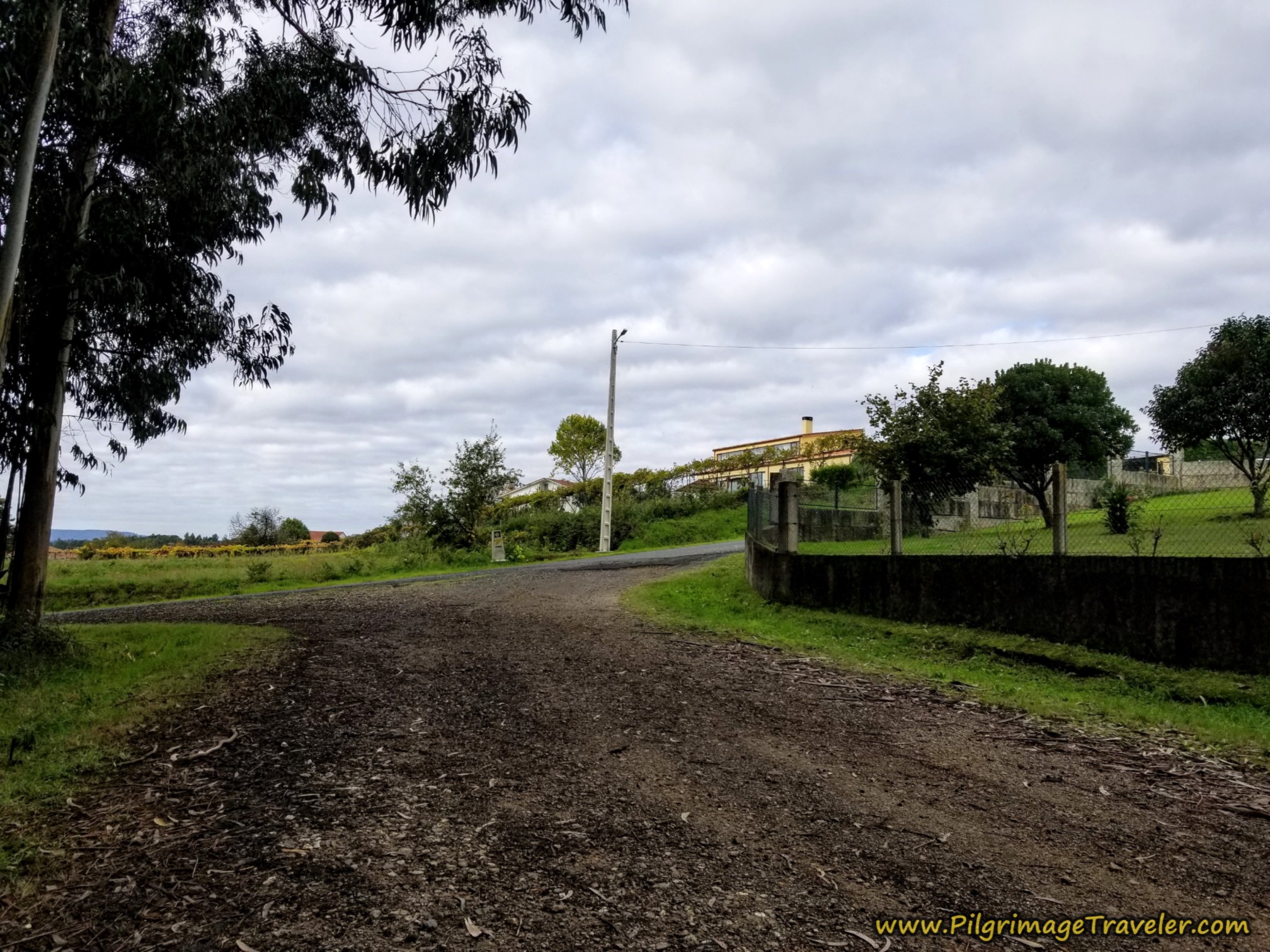 Right Turn Onto Pavement at Large Home Right Turn Onto Pavement at Large Home