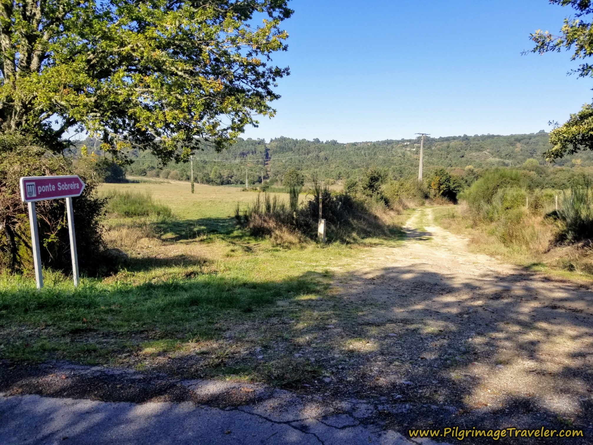 Signpost for Ponte Sobreira