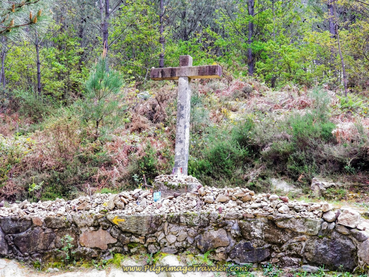 Cross, One Kilometer After the Top on day eighteen on the Central Route of the Portuguese Camino
