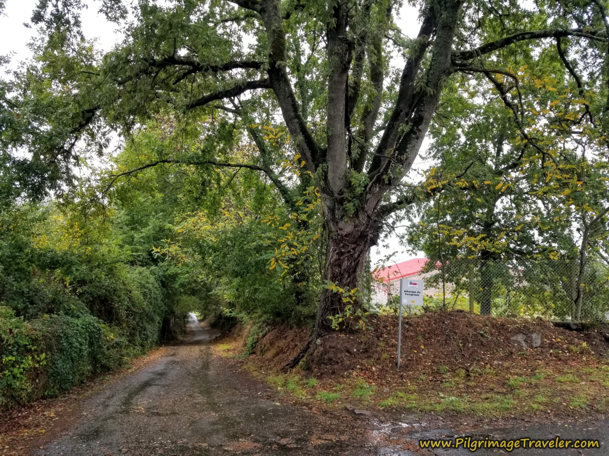 Sign for the Albergue