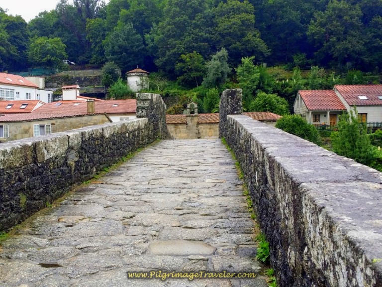 Crossing the Ponte Maceira on day one of the Camino Fisterra
