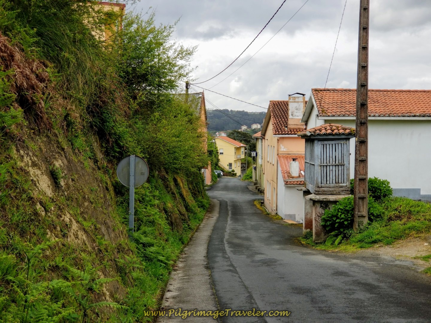 Descending Toward the River Eume on day two of the English Way