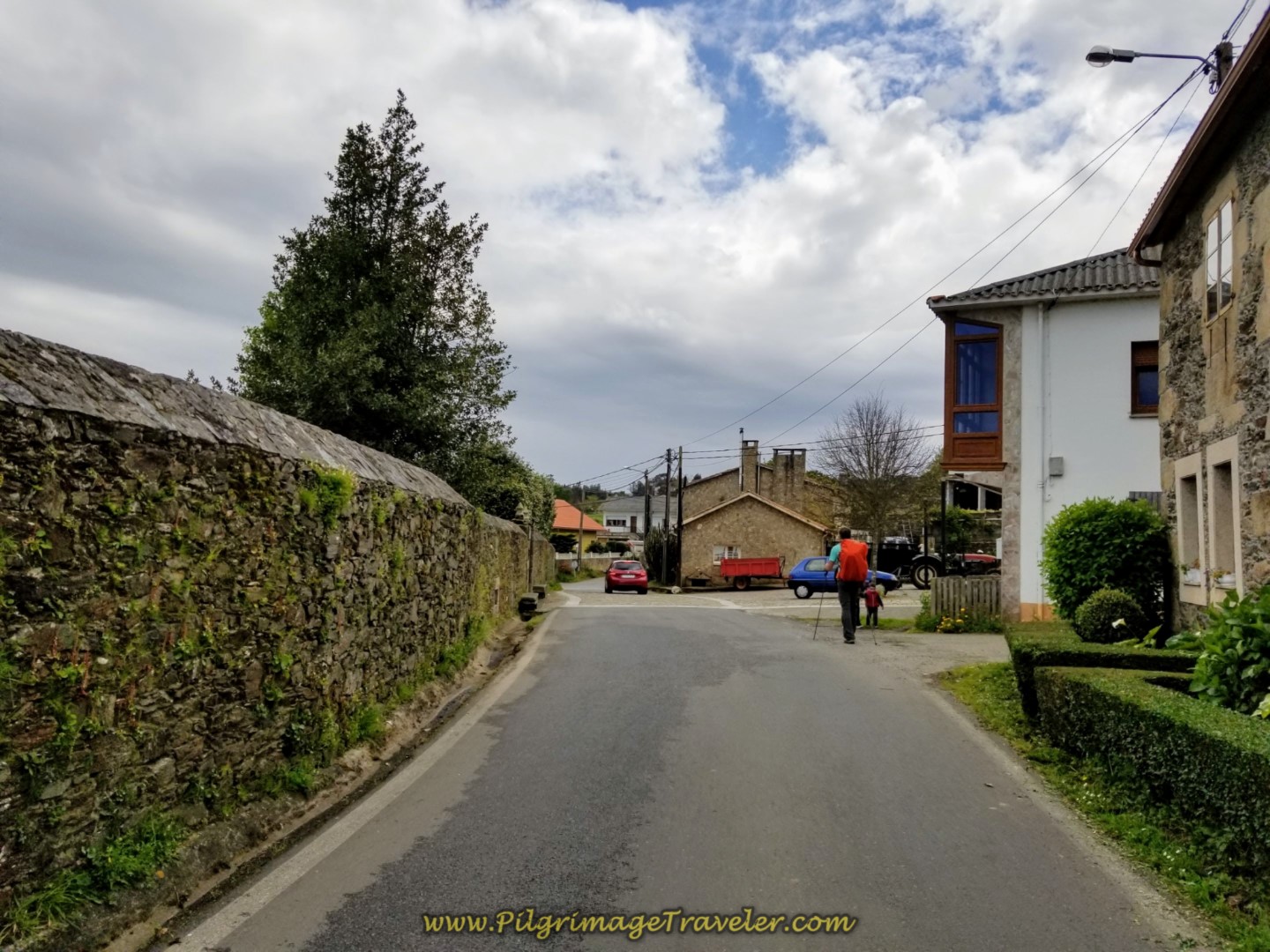 Entering the Town of Anceis on day one of the La Coruña Arm of the Camino Inglés Entering the Town of Anceis on day one of the La Coruña Arm of the Camino Inglés