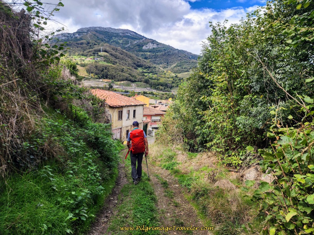 Entering Campomanes on day four of the Camino del Salvador