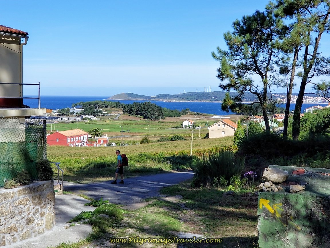 Entering Merexo on day three of the Camino Finisterre to Muxía