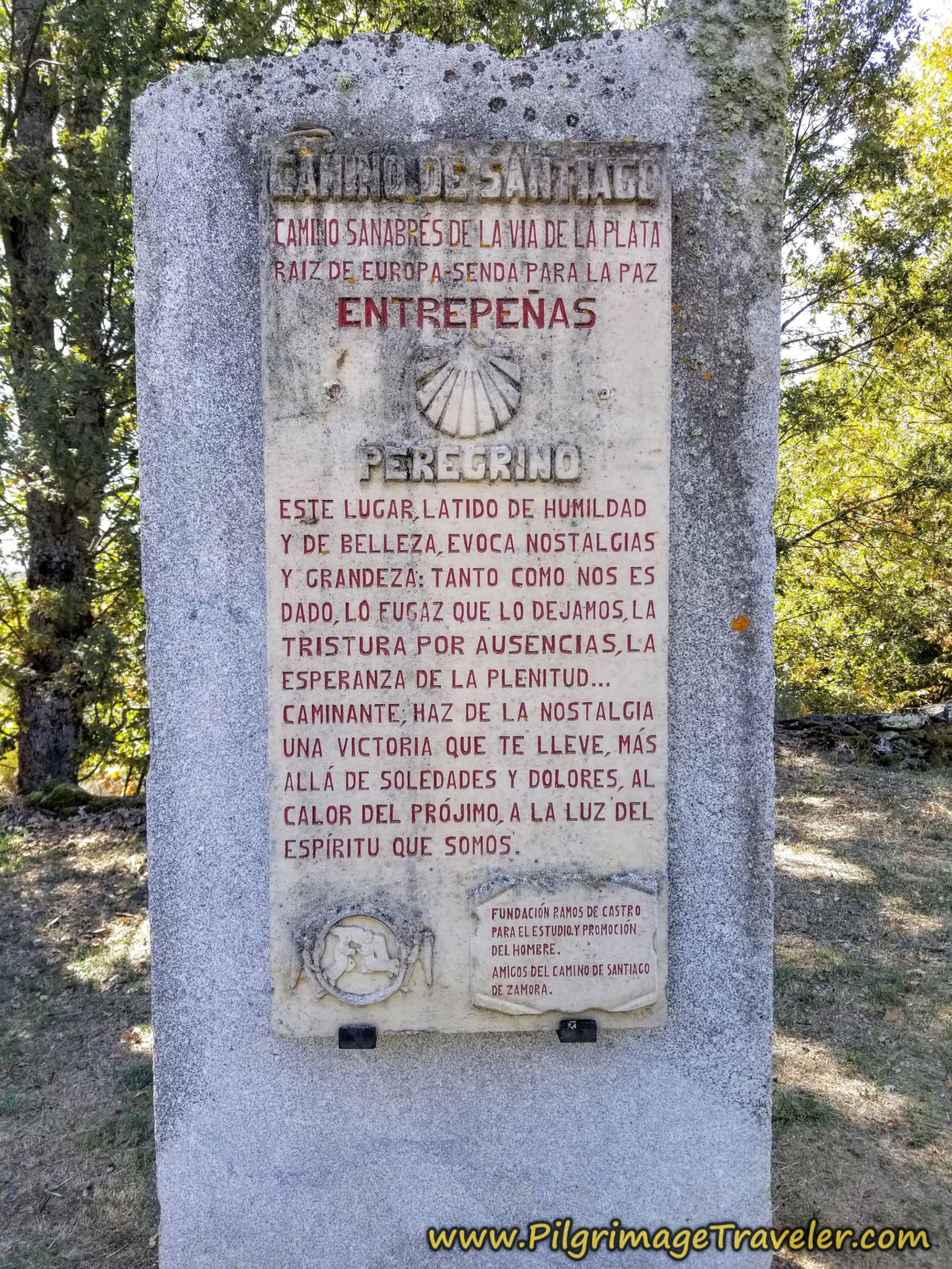 Entrepeñas Tribute to the Pilgrim Placard
