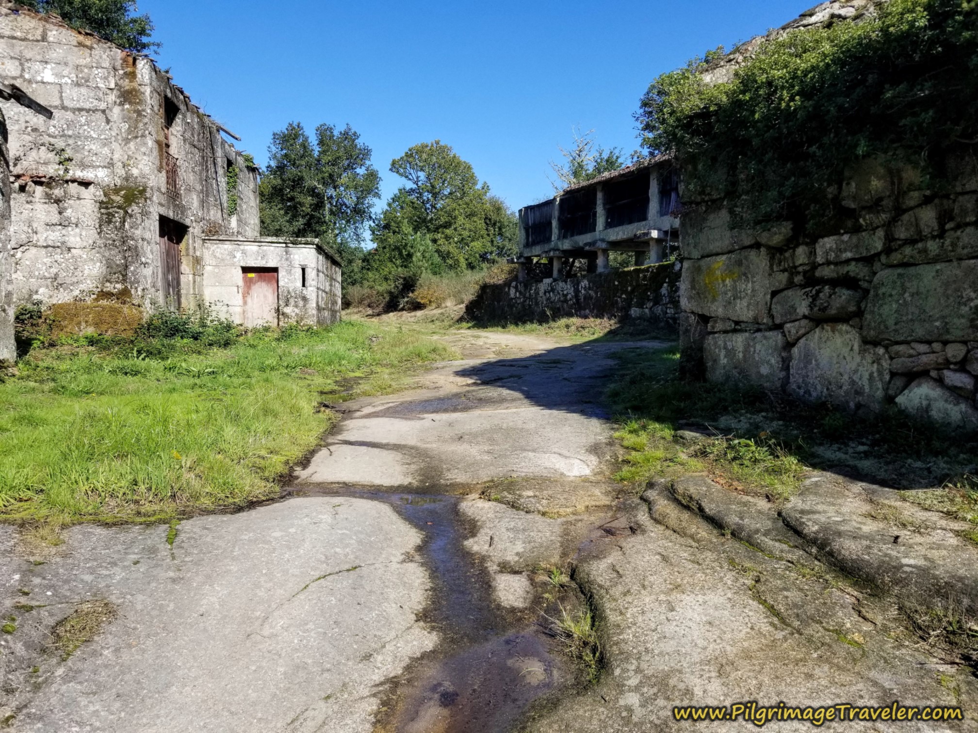 Ancient Road and Ruined Buildings