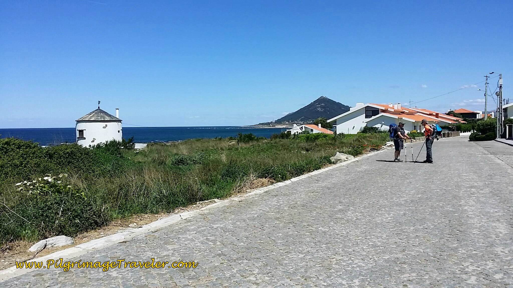 Walking Toward Moledo on day eighteen of the Camino Portugués on the Coastal Route Walking Toward Moledo on day eighteen of the Camino Portugués on the Coastal Route