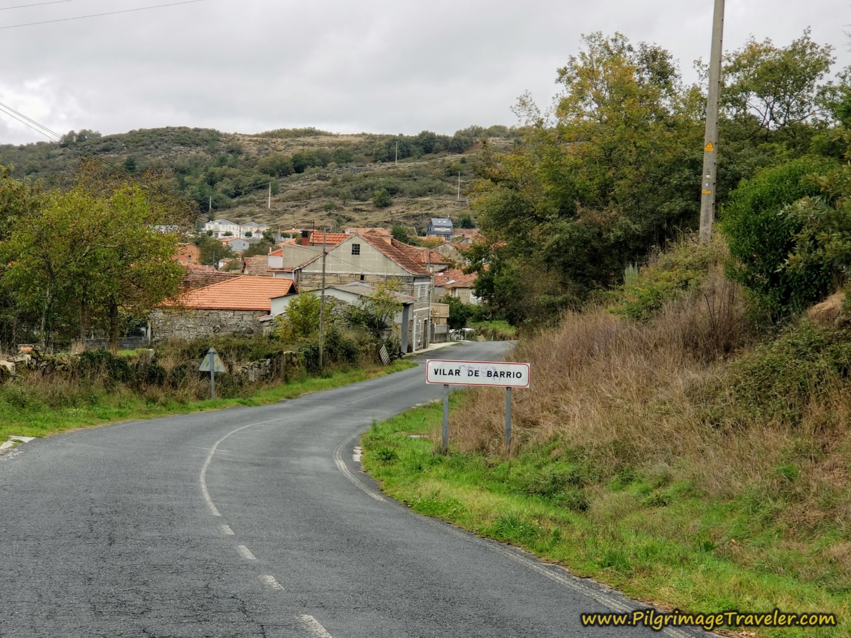 Vilar de Barrio Signpost, Camino Sanabrés,  A Laza to Vilar de Barrio