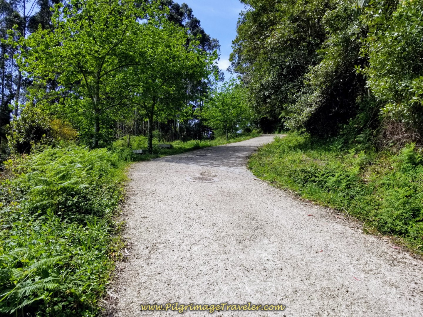 Climb Up and Out of Corcubión on the Rúa Fontiñas on day three of the Camino Finisterre