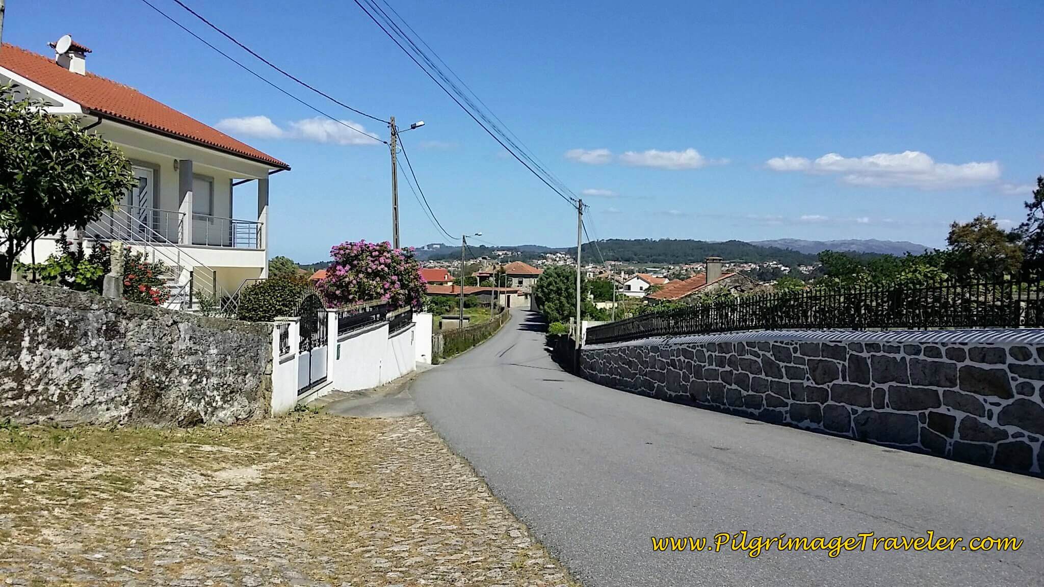 Walking Toward Monte do Sul on day Seventeen of the Camino Portugués