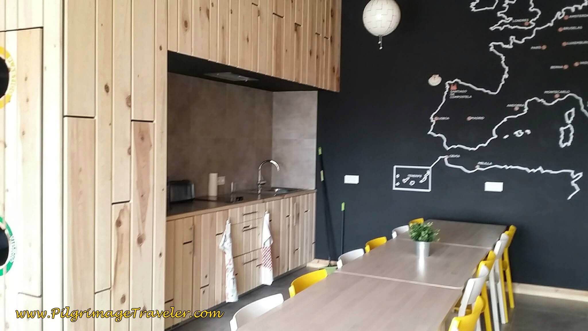 Kitchen at the Albergue Milladoiro on Day Twenty-Four, Portuguese Camino