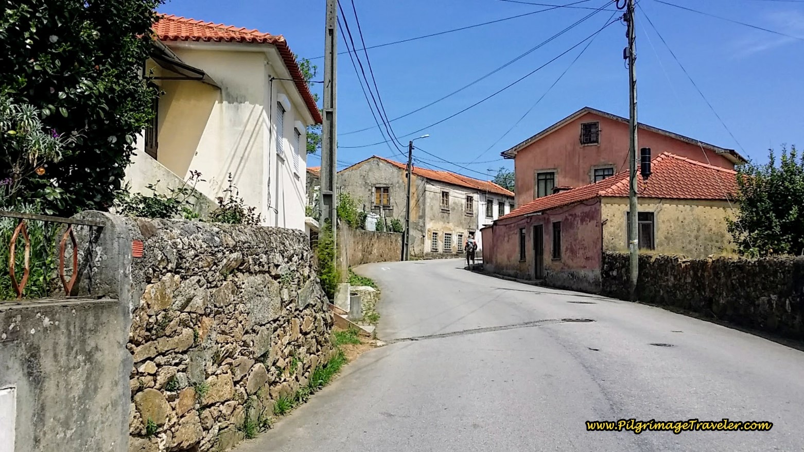 Uphill Walk on the Rua do Ferral on day thirteen on the Camino Portugués