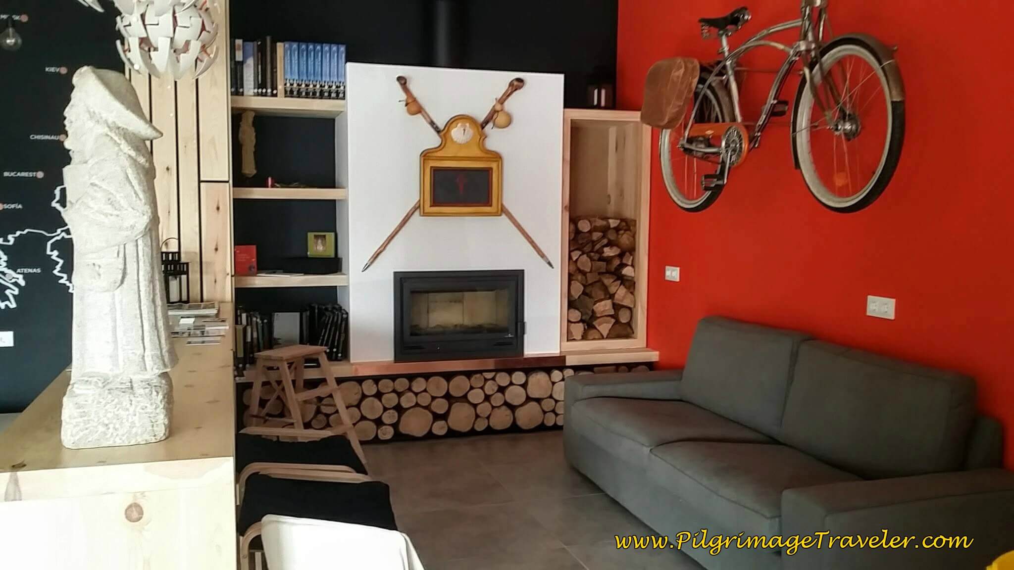 Gathering Area at the Albergue Milladoiro on Day Twenty-Four, Portuguese Camino