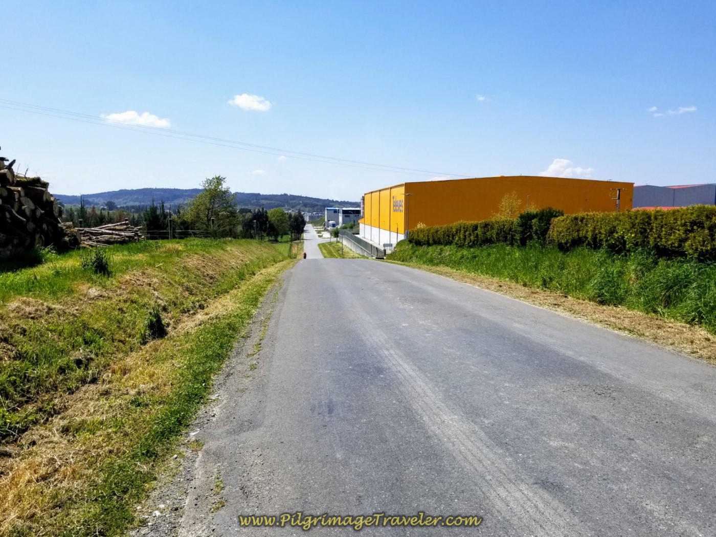Walk Through Industrial Park of Sigüeiro on the Rúa Ordes on day seven of the English Way