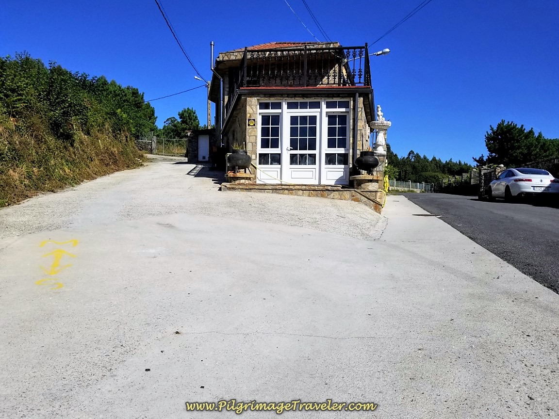 Left Turn Uphill Here