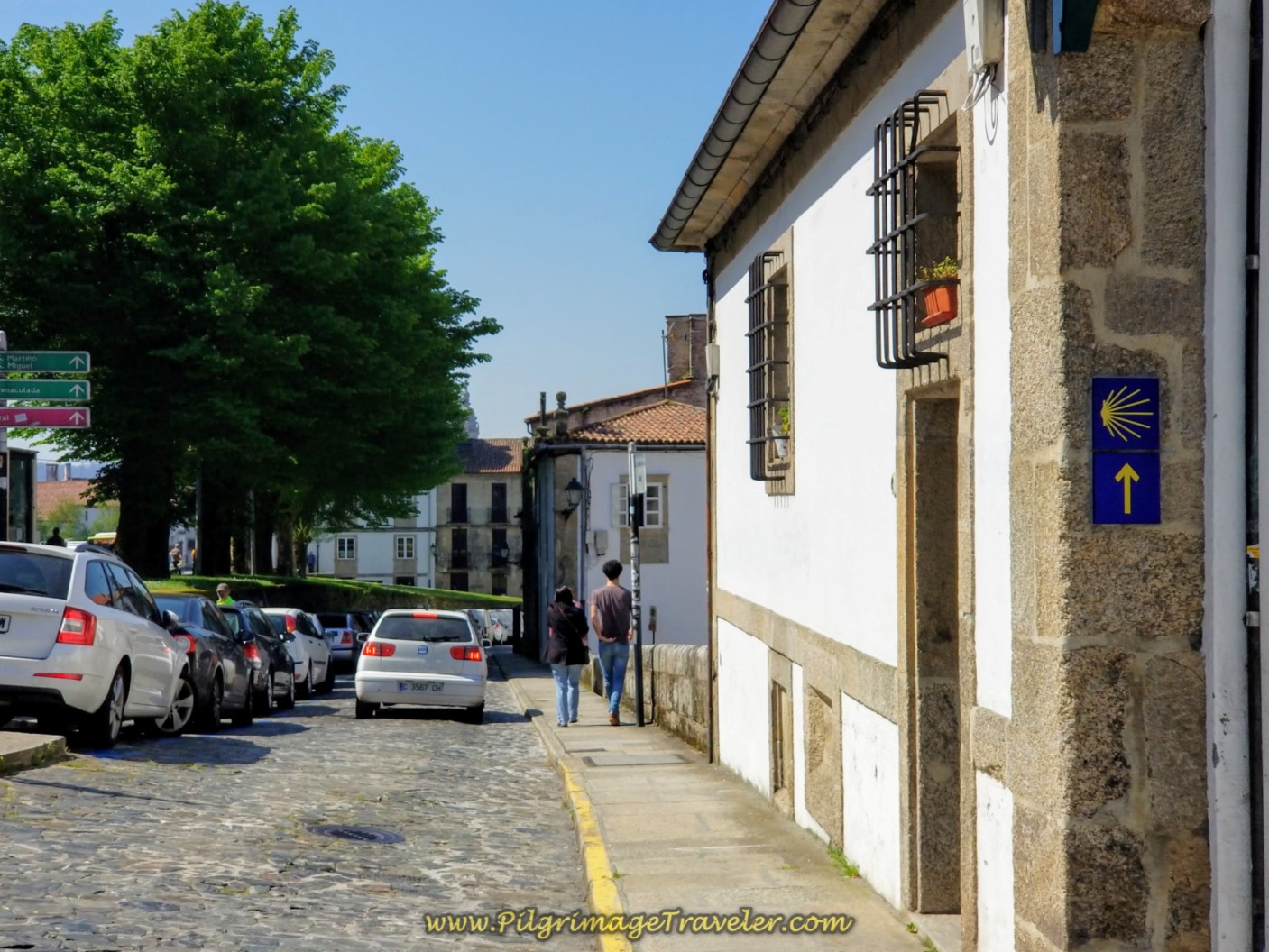 Right Turn Onto the Rúa de Santa Clara on day eight of the Camino Inglés Right Turn Onto the Rúa de Santa Clara on day eight of the Camino Inglés